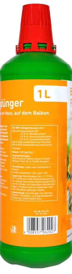 Blumendünger Ohne Guano - 1 L -Garten und Außenbereich Blumenduenger20ohne20Guano 35115 H02