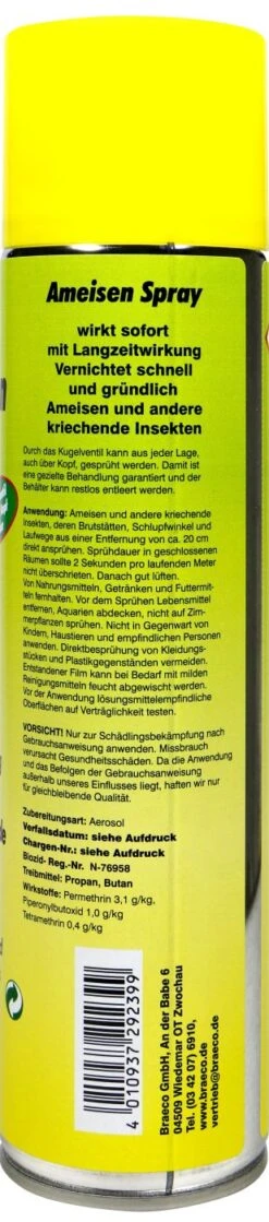 Braeco Ameisenspray - 0,4 L 5 Braeco Ameisenspray - 0,4 L -Garten und Außenbereich Braeco20Ameisen20Spray 35445 H01