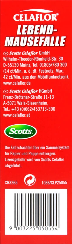 Celaflor Lebend Mausefalle -Garten und Außenbereich Celaflor20Lebend20Mausefalle 35307 L01