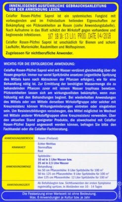 Celaflor Rosen-Pilzfrei Saprol - 100 Ml -Garten und Außenbereich Celaflor20Rosen Pilzfrei20Saprol 32126 H01