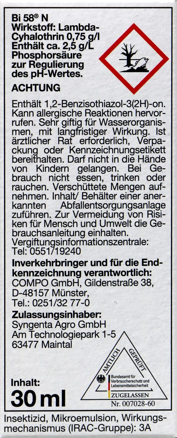 Compo Bi 58 N Insektizid - 30 Ml 2 Compo Bi 58 N Insektizid - 30 Ml – Bild 2