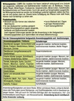 Compo Bio Insekten-frei Neem - 30 Ml -Garten und Außenbereich Compo20Bio20Insekten frei20Neem 31224 H01