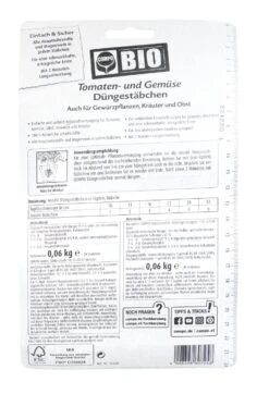 Titelseite -Garten und Außenbereich Compo20Bio20Tomaten 20und20Gemuese20Duengestaebchen 31130 H01