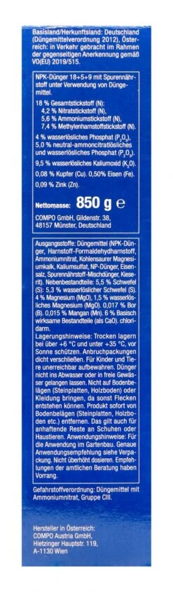 Compo Buchsbaum Langzeit-Dünger - 0,85 Kg -Garten und Außenbereich Compo20Buchsbaumduenger 31809 R01