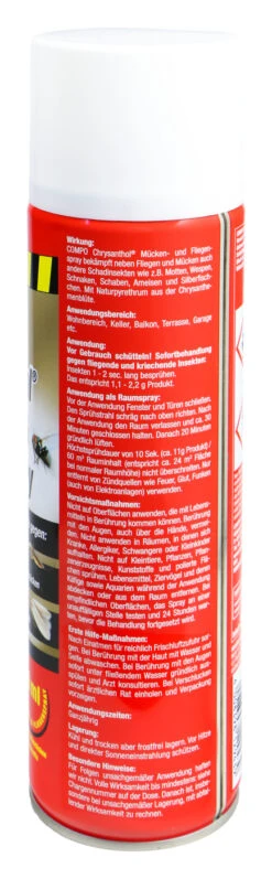 Compo Chrysanthol Mücken-und Fliegenspray - 0,5 L -Garten und Außenbereich Compo20Chrysanthol20Muecken und20Fliegenspray 32342 H01