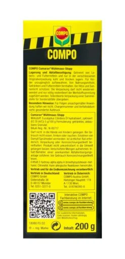 Compo Cumarax Wühlmaus-Stopp - 200 G -Garten und Außenbereich Compo20Cumarax20Wuehlmaus Stopp2020020g 31153 L01
