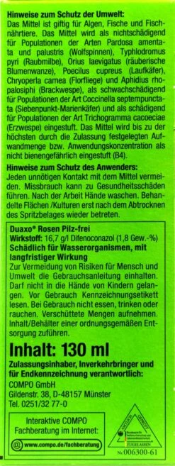 Compo Duaxo Rosen-Pilz-frei - 130 Ml 6 Compo Duaxo Rosen-Pilz-frei - 130 Ml -Garten und Außenbereich Compo20Duaxo20Rosen20Pilz frei 31340 L01