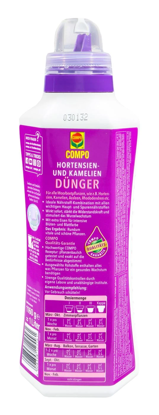Compo Hortensien- Und Kameliendünger - 1 L 2 Compo Hortensien- Und Kameliendünger - 1 L – Bild 2
