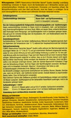 Compo Rasenunkraut-Vernichter Banvel Quattro - 150 Ml 7 Compo Rasenunkraut-Vernichter Banvel Quattro - 150 Ml -Garten und Außenbereich Compo20Rasenunkraut Vernichter20Banvel20Quattro 33421 H01
