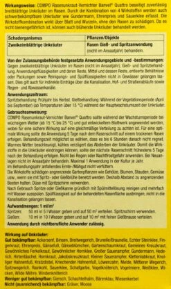 Compo Rasenunkrautvernichter Banvel Quattro - 400 Ml 7 Compo Rasenunkrautvernichter Banvel Quattro - 400 Ml -Garten und Außenbereich Compo20Rasenunkrautvernichter20Banvel20Quattro 33430 H01