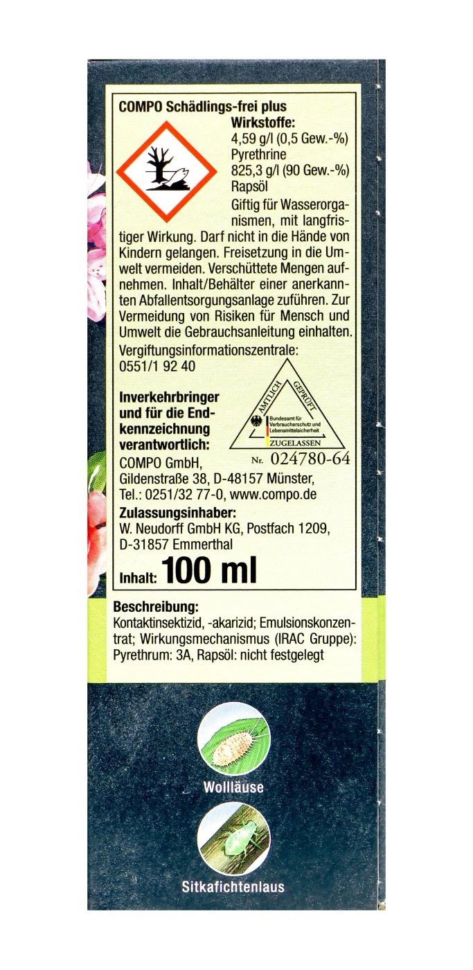 Compo Schädlings-frei Plus - 100 Ml 2 Compo Schädlings-frei Plus - 100 Ml – Bild 2