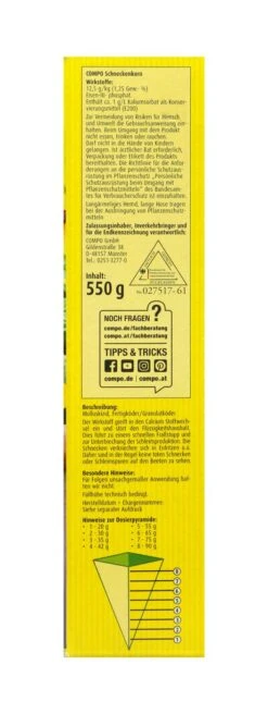 Compo Schneckenkorn - 0,55 Kg 6 Compo Schneckenkorn - 0,55 Kg -Garten und Außenbereich Compo20Schneckenkorn 31507 R01