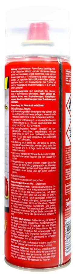 Compo Wespen Power-Spray - 0,5 L -Garten und Außenbereich Compo20Wespen20Power20Spray 31432 H01