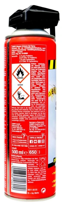 Compo Wespen Schaum-Gel Spray - 0,5 L 5 Compo Wespen Schaum-Gel Spray - 0,5 L -Garten und Außenbereich Compo20Wespenspray 31726 H02