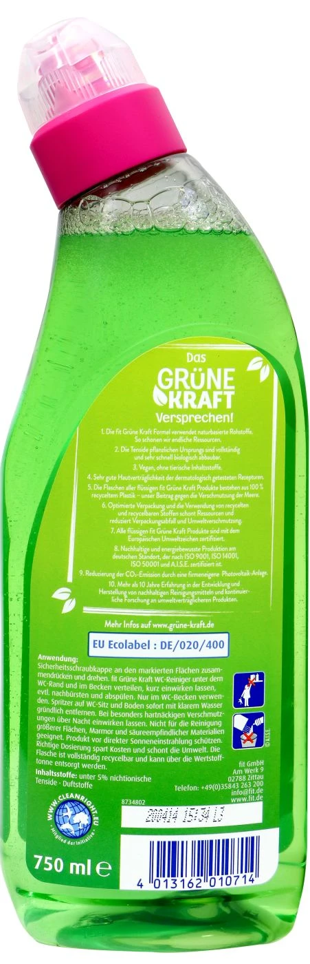 Fit WC-Reinger Grüne Kraft - 750 Ml 2 Fit WC-Reinger Grüne Kraft - 750 Ml – Bild 2