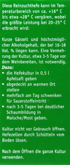 Kitzinger Reinzucht-Hefe Burgund - 20 Ml -Garten und Außenbereich Kitzinger20Reinzucht Hefe 15125 L01
