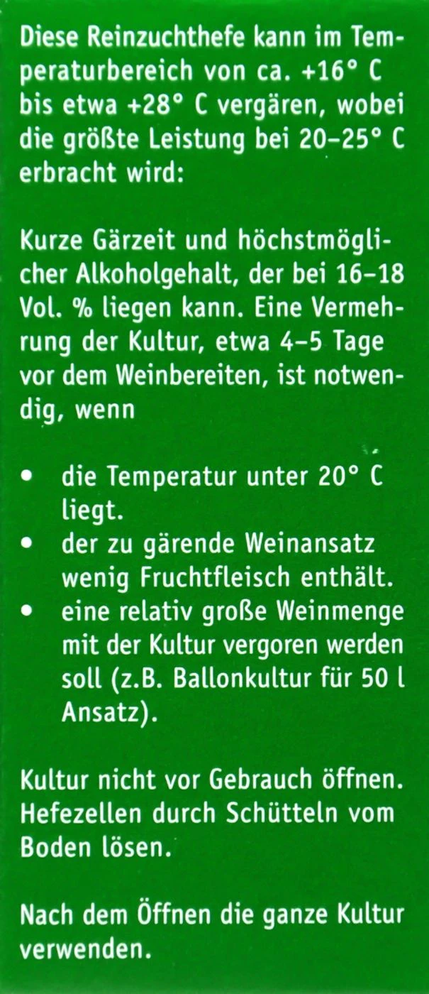 Kitzinger Reinzucht-Hefe Bordeaux - 20 Ml 2 Kitzinger Reinzucht-Hefe Bordeaux - 20 Ml – Bild 2