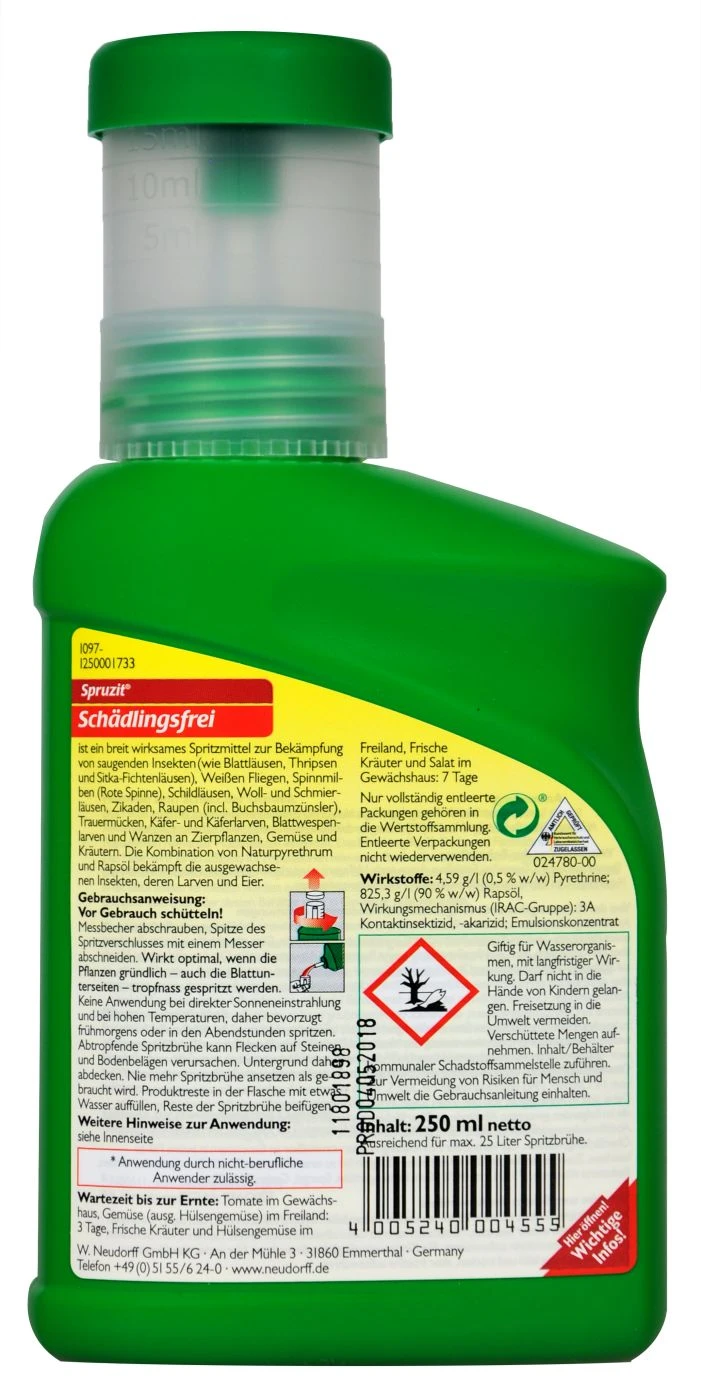 Neudorff Spruzit Schädlingsfrei - 250 Ml 2 Neudorff Spruzit Schädlingsfrei - 250 Ml – Bild 2