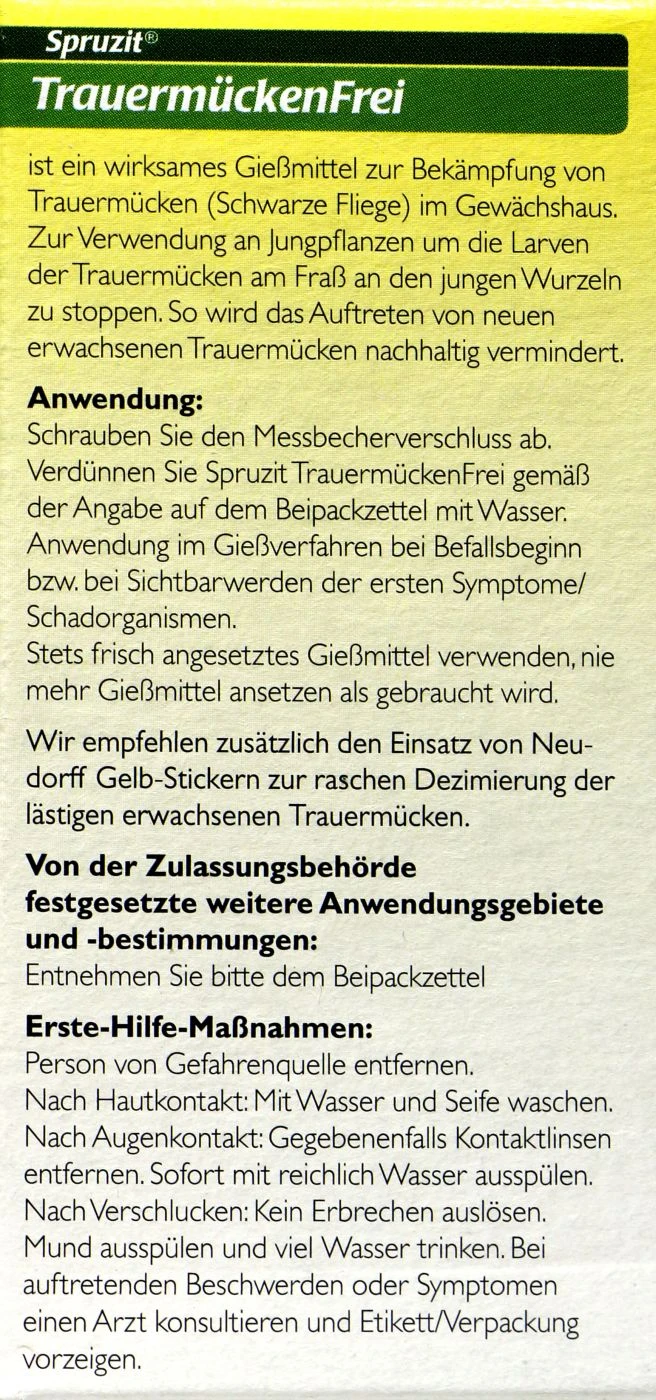 Neudorff Spruzit TrauermückenFrei - 30 Ml 2 Neudorff Spruzit TrauermückenFrei - 30 Ml – Bild 2