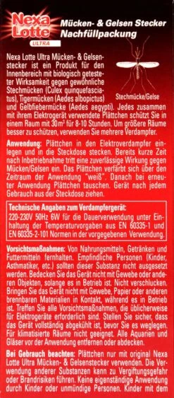 Nexa Lotte Mücken- Und Gelsenstecker Ultra Nachfüllpack - 20 Stück -Garten und Außenbereich Nexa20Lotte20Muecken 20und20Gelsenstecker 32332 H01