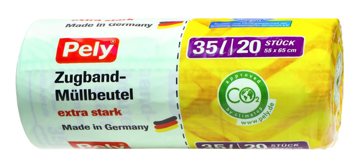 Pely Clean Zugband Müllbeutel 35 L - 15 Stück 1 Pely Clean Zugband Müllbeutel 35 L - 15 Stück