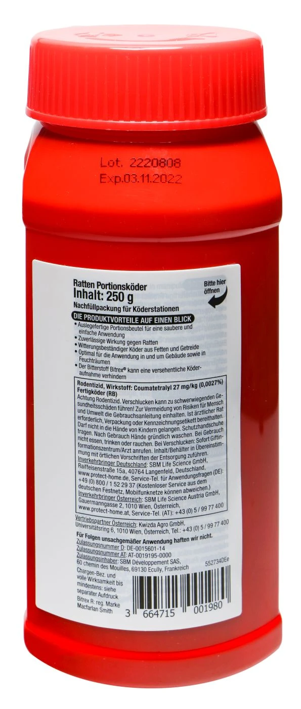 Protect Home Rodicum Ratten Portionsköder - 250 G 2 Protect Home Rodicum Ratten Portionsköder - 250 G – Bild 2