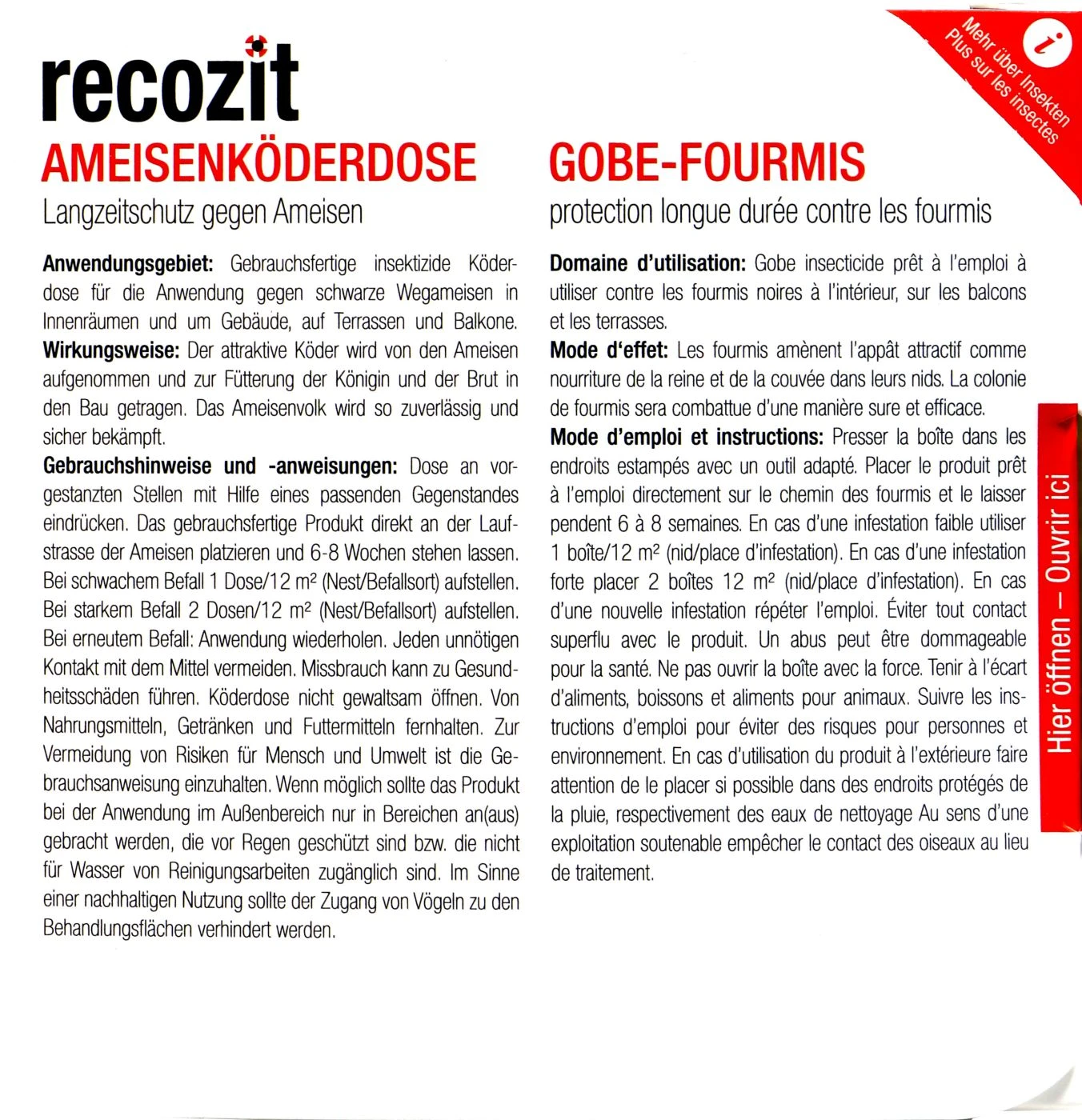 Recozit Ameisenköderdose - 2 Stück 2 Recozit Ameisenköderdose - 2 Stück – Bild 2