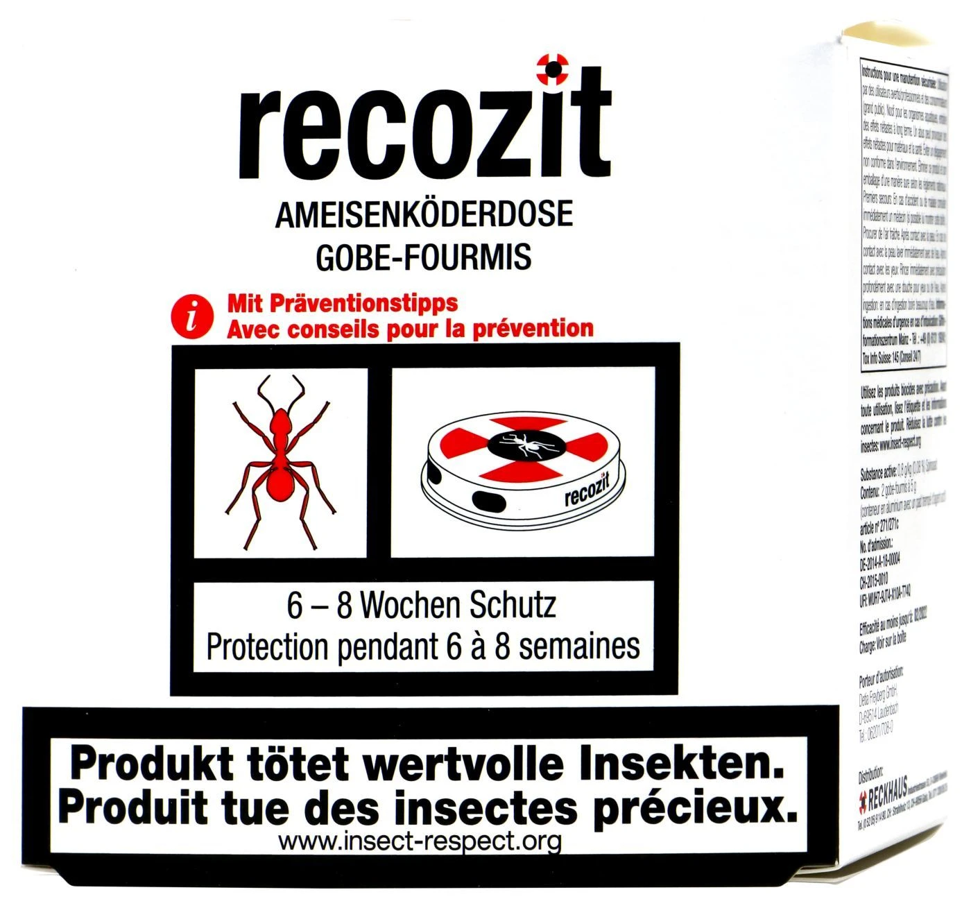 Recozit Ameisenköderdose - 2 Stück 1 Recozit Ameisenköderdose - 2 Stück