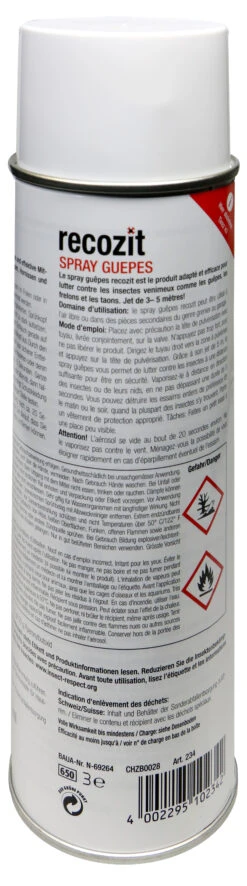 Recozit Wespen Spray Mit Sprühschlauch - 0,5 L -Garten und Außenbereich Recozit20Wespen20Spray20mit20Spruehschlauch 35423 H02