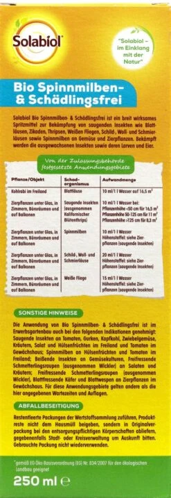 Solabiol Bio Spinnmilben- Und Schädlingsfrei - 250 Ml 6 Solabiol Bio Spinnmilben- Und Schädlingsfrei - 250 Ml -Garten und Außenbereich Solabiol20Bio20Spinnmliben20 20und20Schaedlingsfrei 34331 H01