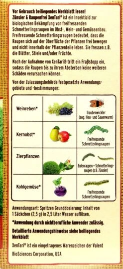 Naturen Bio Zünsler & Raupenfrei XenTari - 20 G 9 Naturen Bio Zünsler & Raupenfrei XenTari - 20 G -Garten und Außenbereich Substral20Naturen20Zuensler20und20Raupenfrei20XenTari 32501 R01
